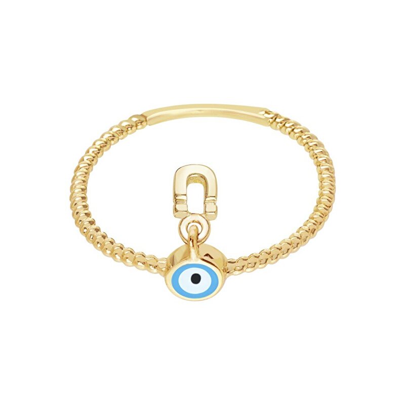 14 Ayar Sarı Altın Ü Harf Yüzük