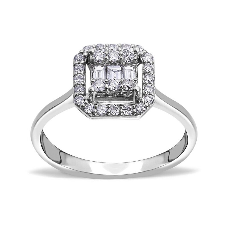 0,35 Karat Baget Pırlanta Yüzük