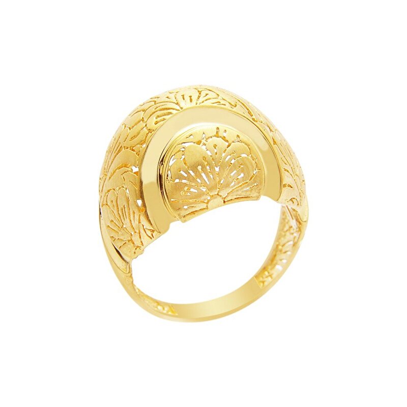 22 Ayar Sarı Altın Trend Yüzük