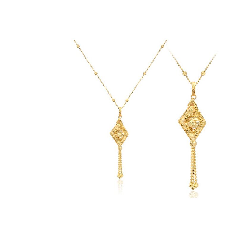 22 Ayar Sarı Altın Dorika Kolye