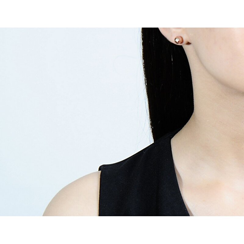 14 Ayar Rose Altın Top Küpe