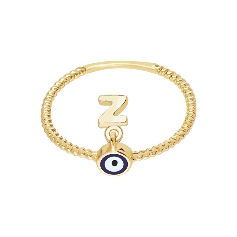 14 Ayar Sarı Altın Z Harf Yüzük