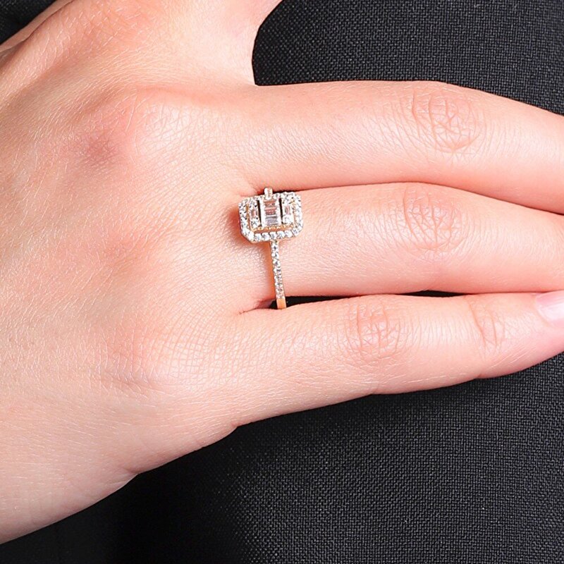 14 Ayar Sarı Altın Baget Yüzük