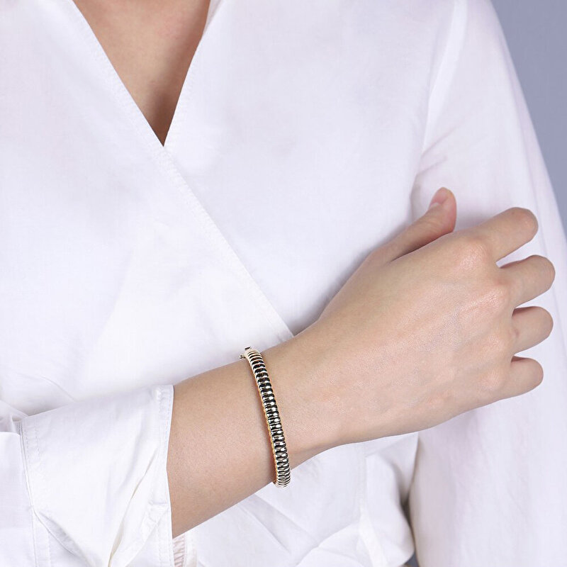 14 Ayar Sarı Altın Kelepçe Bilezik