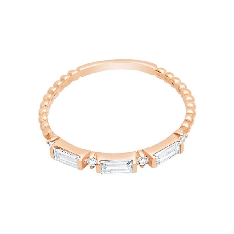 14 Ayar Rose Altın Baget Yüzük