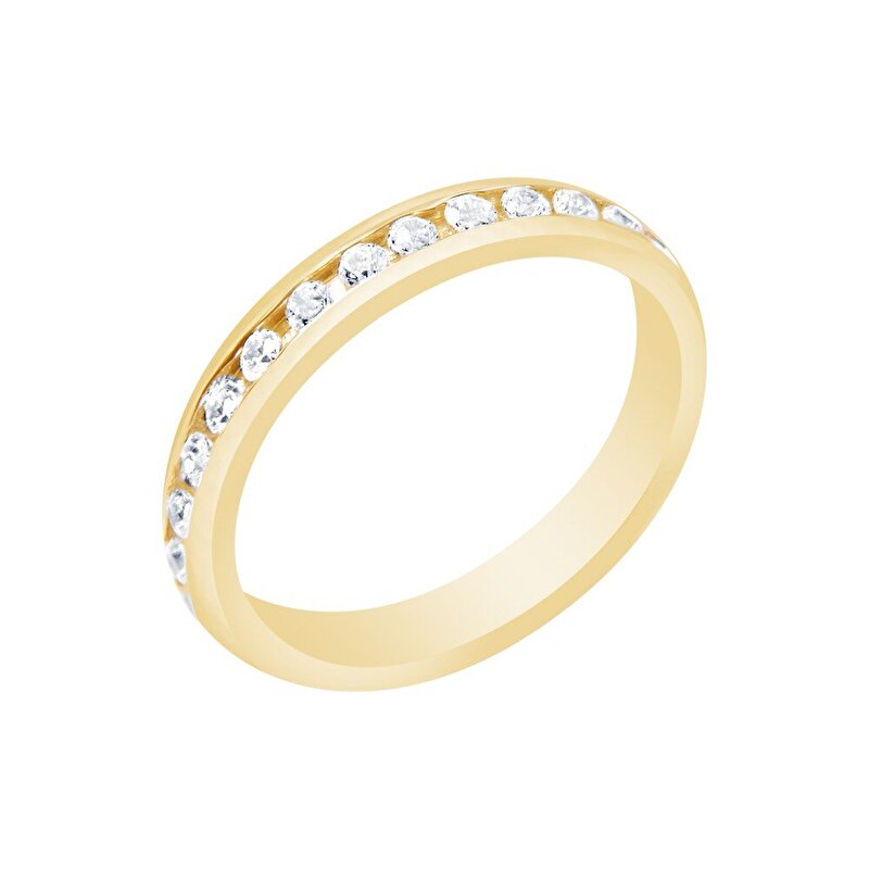 14 Ayar Sarı-Beyaz Altın Modern Alyans