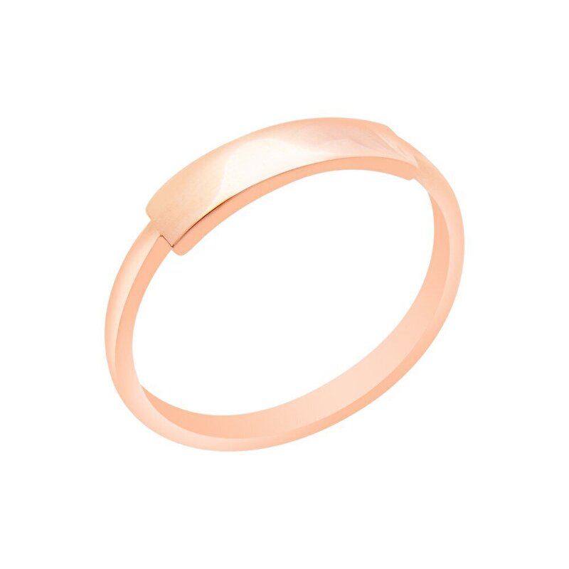 14 Ayar Rose Altın Trend Minimal Yüzük