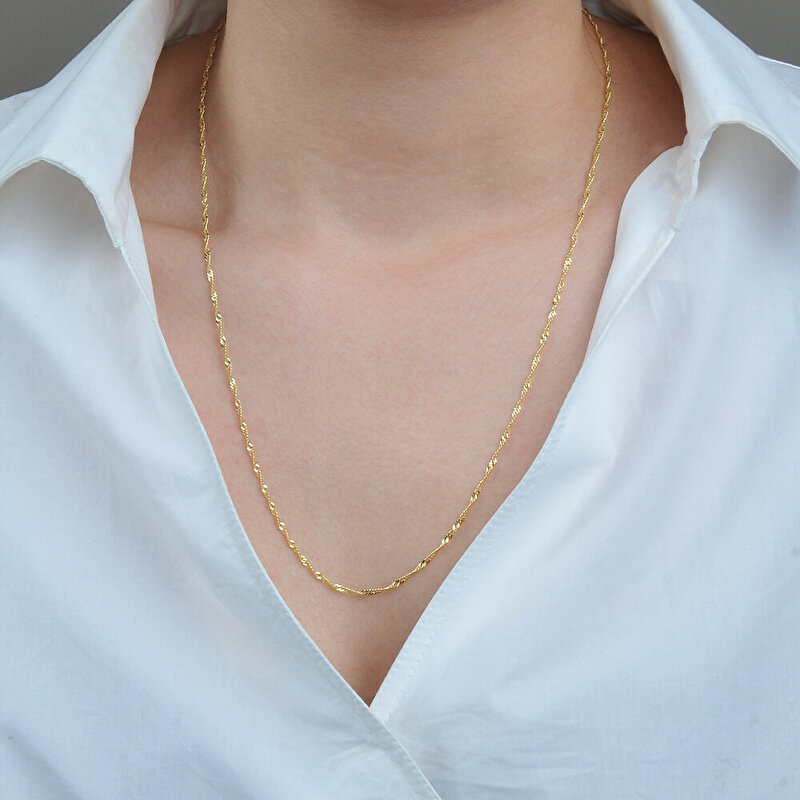 14 Ayar Sarı Altın Trend Zincir