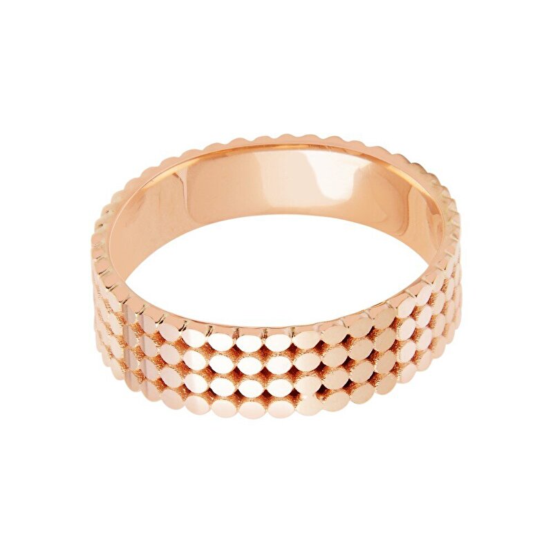 14 Ayar Rose Altın Modern Alyans