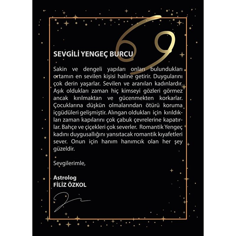 14 Ayar Sarı Altın Yengeç Burç Kolye