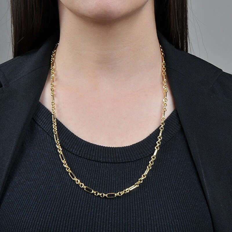 14 Ayar Sarı Altın Erkek Zincir