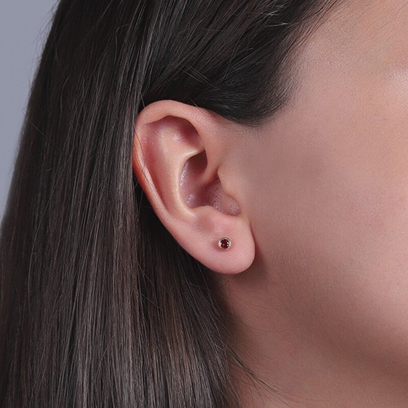 14 Ayar Sarı Altın Ocak Doğum Taşı Küpe