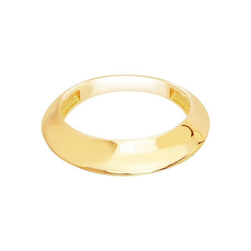 14 Ayar Sarı Altın Trend Disk Yüzük