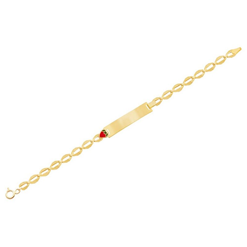 14 Ayar Sarı Altın Künye Bileklik