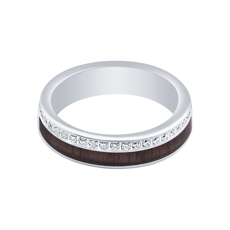 14 Ayar Beyaz Altın Modern Alyans