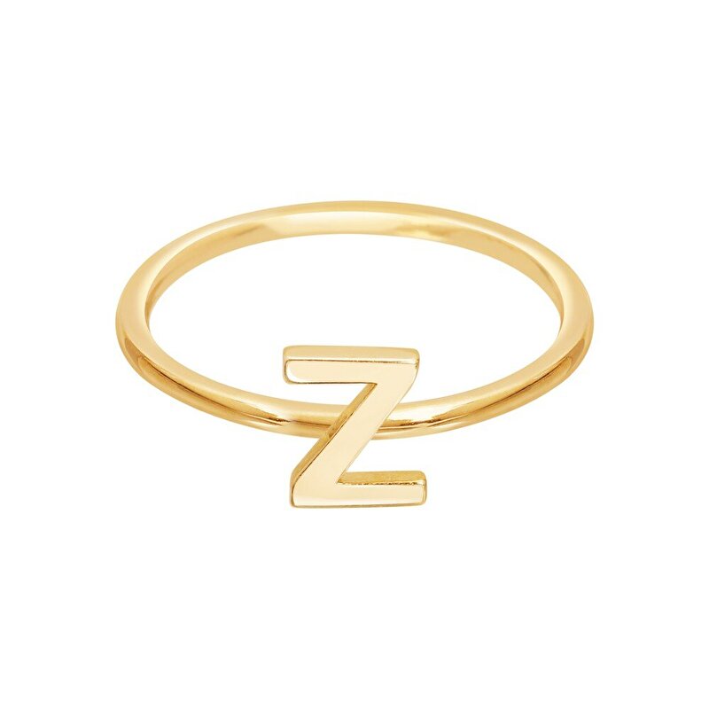 14 Ayar Sarı Altın Z Harf Yüzük