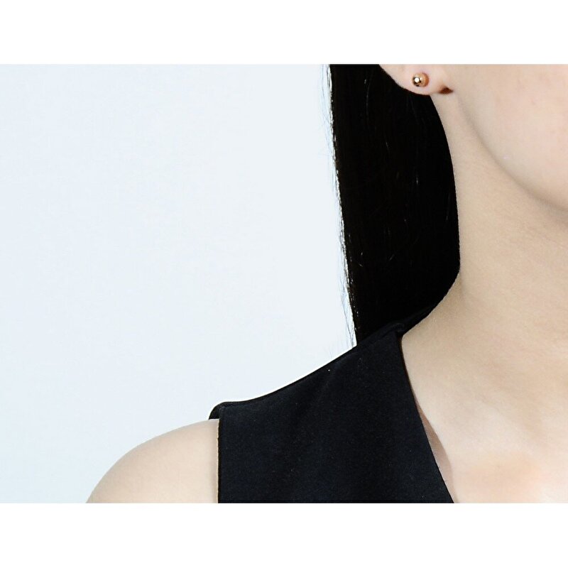 14 Ayar Rose Altın Top Küpe