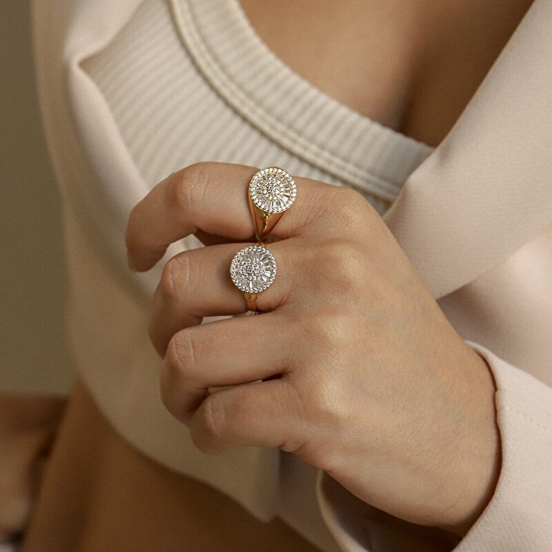 14 Ayar Sarı Altın Baget Yüzük