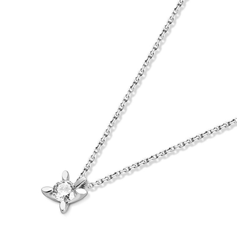 0,30 Karat Tektaş Pırlanta Kolye