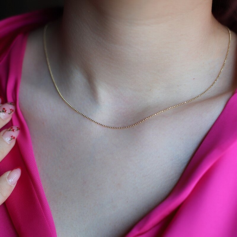 14 Ayar Sarı Altın Trend Popcorn Zincir