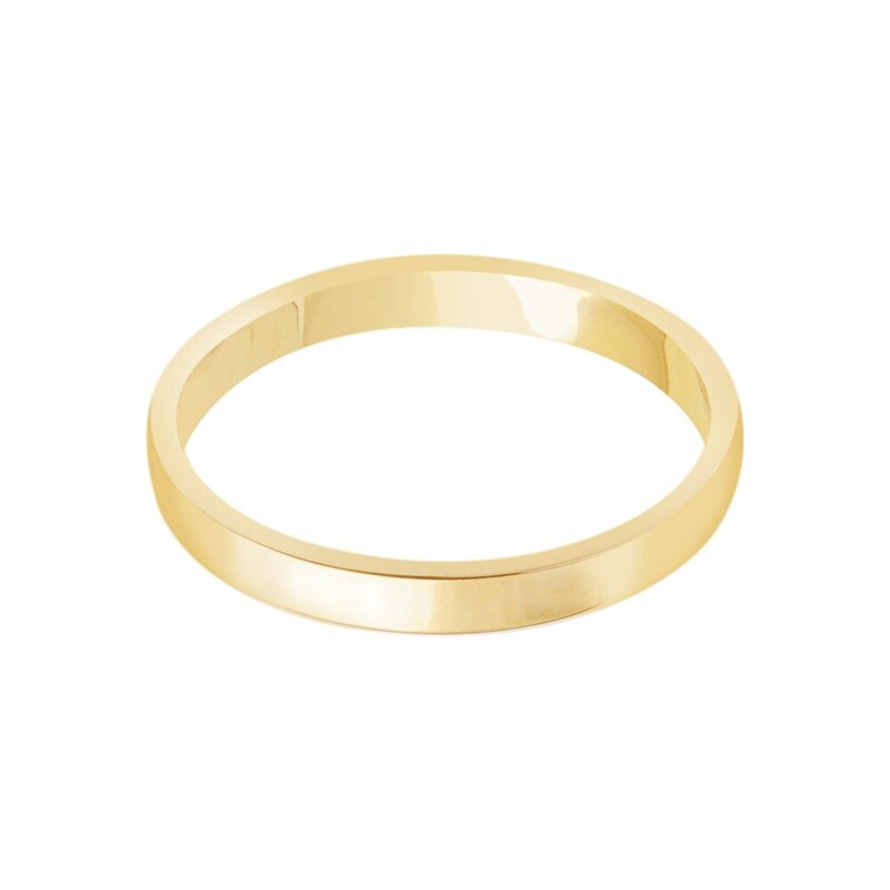 14 Ayar Sarı Altın Modern Alyans