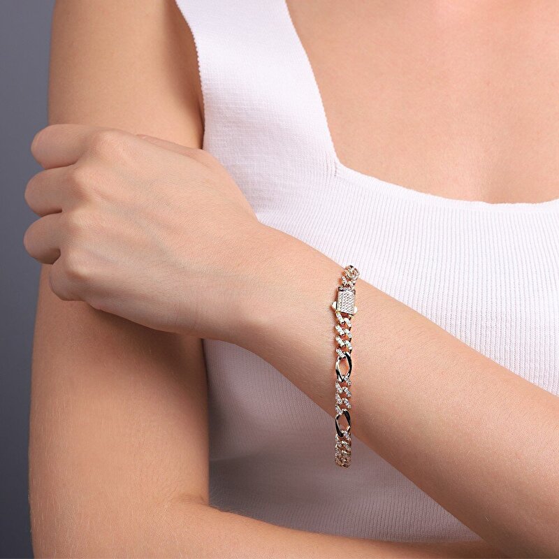 14 Ayar Sarı Altın Trend Gurmet Bileklik