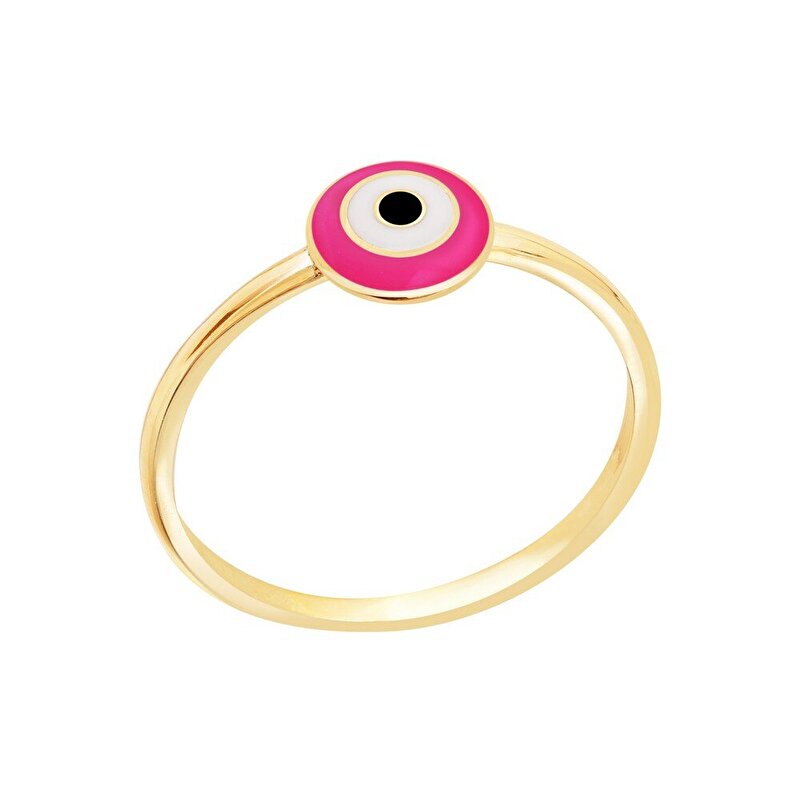 14 Ayar Sarı Altın Göz Figürlü Yüzük