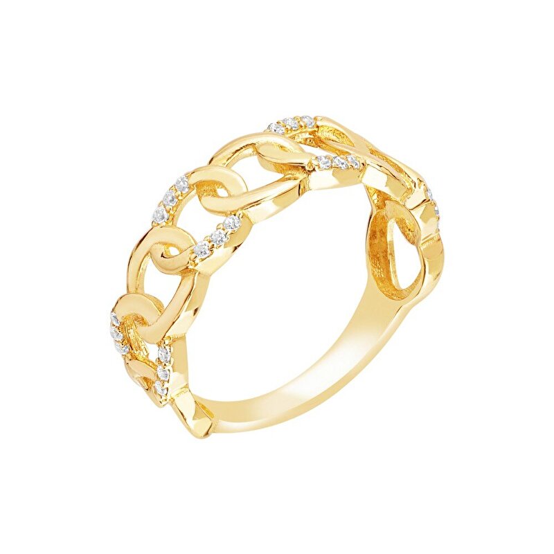 14 Ayar Sarı Altın Trend Gurmet Yüzük