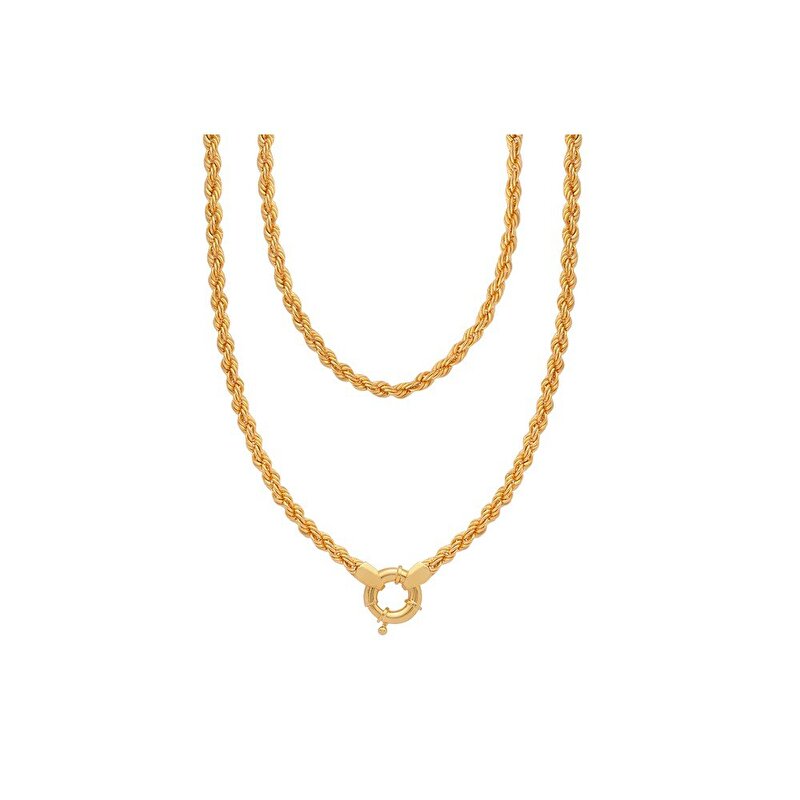 14 Ayar Rose Altın Trend Halat Zincir