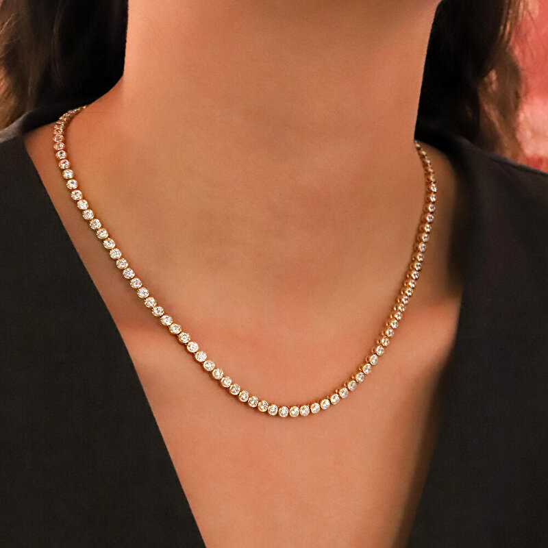 14 Ayar Sarı Altın Su Yolu Gerdanlık