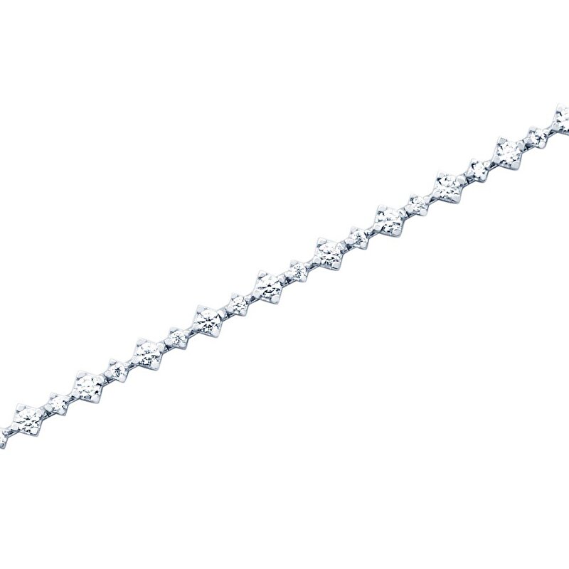 14 Ayar Beyaz Altın Su Yolu Bileklik