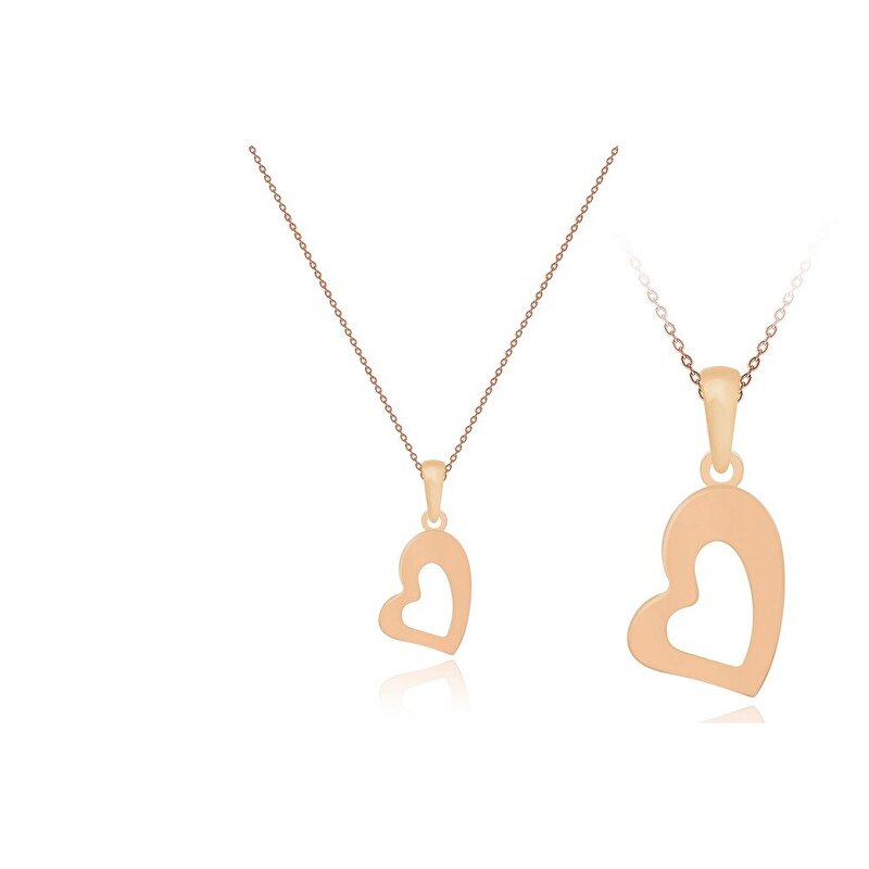 14 Ayar Rose Altın Kalp Figürlü Kolye