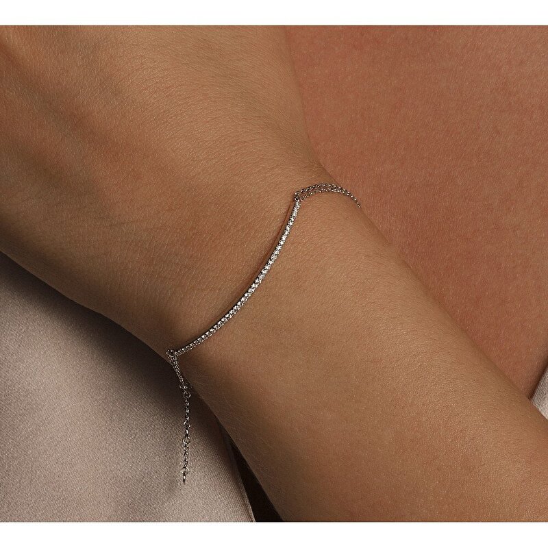 0,22 Karat Su Yolu Pırlanta Bileklik