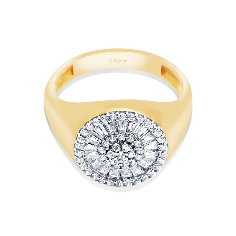 14 Ayar Sarı Altın Baget Yüzük