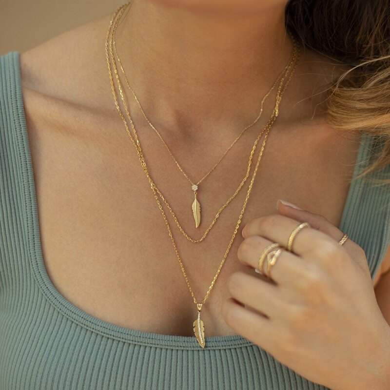 14 Ayar Sarı Altın Trend Zincir