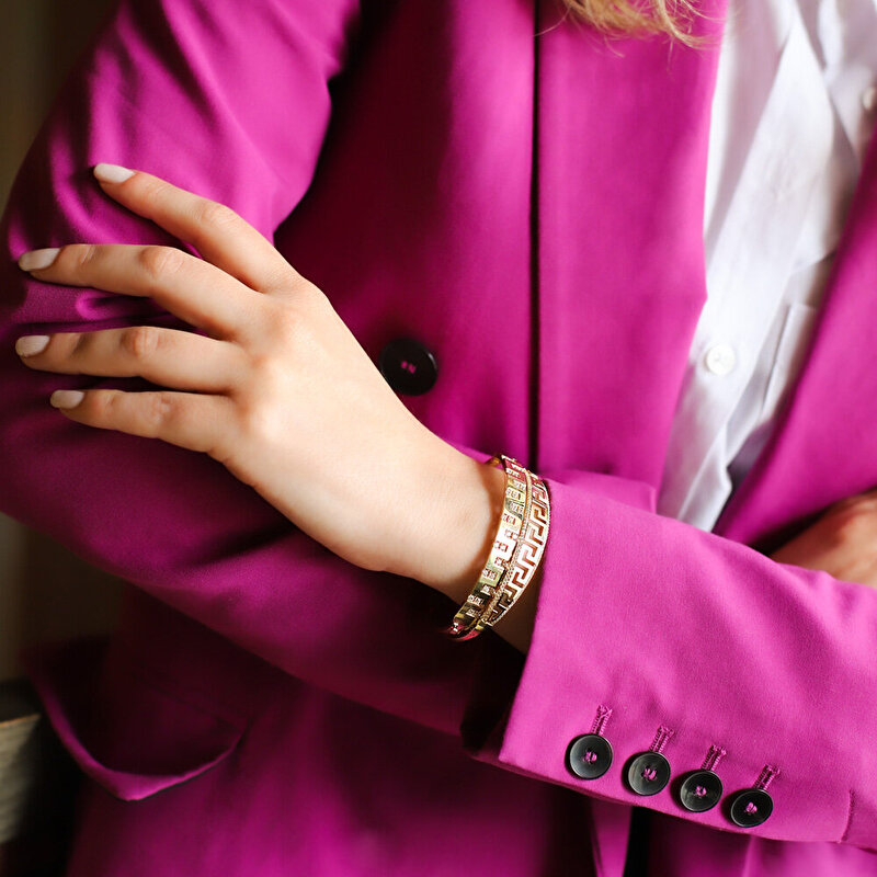 14 Ayar Sarı Altın Kelepçe Bilezik