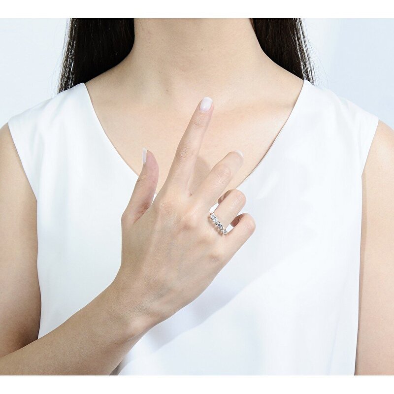 14 Ayar Sarı-Beyaz Altın Beştaş Yüzük