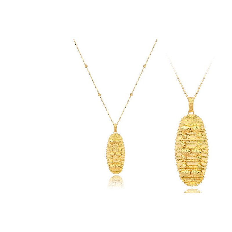 22 Ayar Sarı Altın Dorika Kolye