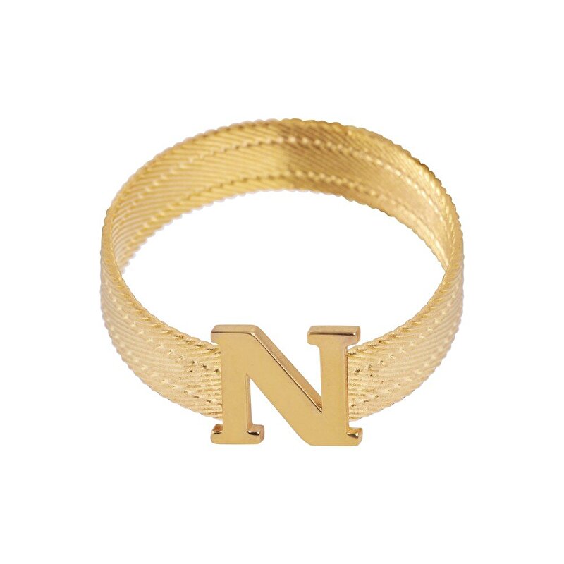 14 Ayar Sarı Altın Harf Yüzük