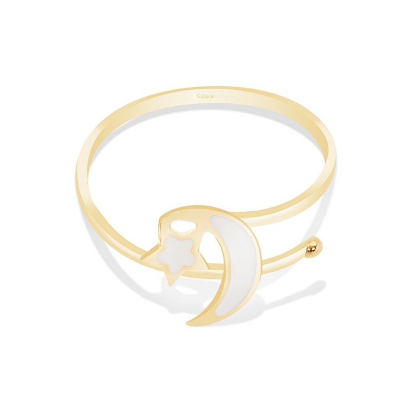 14 Ayar Sarı Altın Ayyıldız Figürlü Yüzük