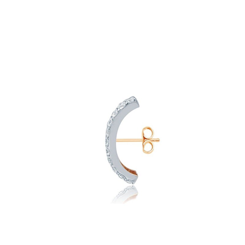 14 Ayar Rose-Beyaz Altın Earcuff Küpe