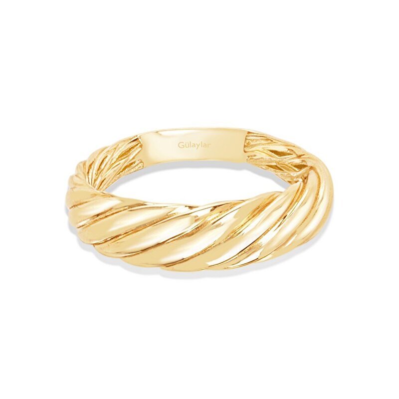 14 Ayar Sarı Altın Trend Burgu Yüzük