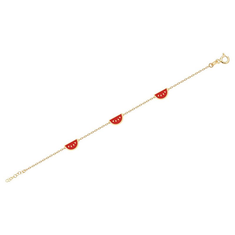 14 Ayar Sarı Altın Karpuz Çocuk Bileklik