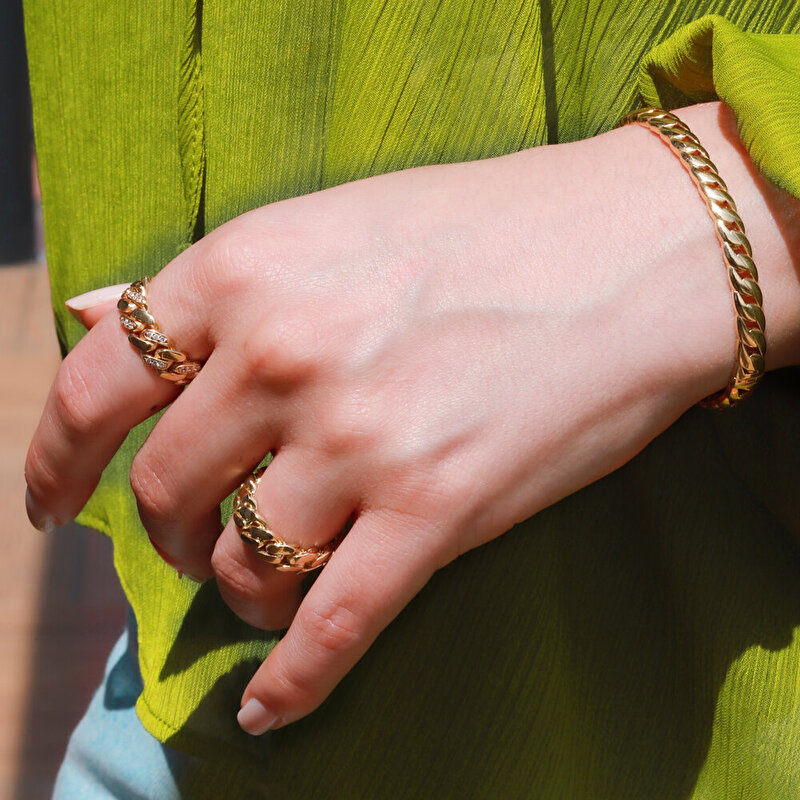 14 Ayar Sarı Altın Trend Gurmet Yüzük